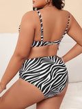 2026 Push Up Bikini Large Plus Size Swimsuit Women High Waist Swimwear Female Printed Bathers Bathing Swimming Swim Suit