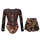 2026 Swimwear Women Long Sleeved Sun Protection One Piece Swimsuit Female's Sports Bathers Swimming Bodysuit Beach With Cover Up