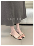 2026 New Polka Dot Wedges Heels Women Slippers Fashion Open Toe Butterfly-knot Party Dress Slide Summer Outdoor Daily Wear Shoes
