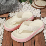2025 Women Indoor Beach Flip Flops Summer Platform Shoes Soft EVA Girls Home Street Slippers Thick Sole Female Fashion Sandals