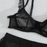 Toucheart Erotic Lingerie Versatile Hot Girls See-through Mesh Hollow Bodyshaping Pure Desire Sexy Delicate Underwear Split Kit