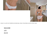 French Sexy Lace Bra for Small Boobs, Wirefree Bralette Ultra Thin, Light Support Traceless Bra Women White Lingerie Set MOYISU