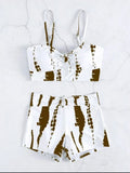 Drawstring Front Shorts Bikinis 2026 High Waist Swimsuit Women Swimwear Female Bathers Bathing Swimming Swim Suit Beachwear