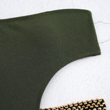 2026 One Shoulder Swimsuit One Piece Sexy Solid Swimwear Women Bandage Bathers Bathing Swimming Swim Suit Beachwear Summer