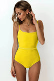 DEKA Solid One Piece Swimsuit Female Swimwear Women Cut Out Bathing Suits Summer Beach Wear Sport Swimming T Shirt Monokini
