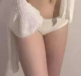 MOYISU Seasons Japanese Lace Bralette Sexy Tushy Panty Comfort Wirefree Minimizer Push Up Bra Set for Small Large Boobs Anti Sag
