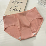 Pure cotton seamless underwear for girls mid-waist sweat-absorbent, breathable and anti-bacterial cotton crotch sports briefs