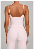 GYM Tank Top With Built In Bra women's Yoga clothing running Square Neck fitness vest beautiful back sports Workout