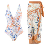 2026 Print Swimsuit One Piece & Swim Dress Sexy Swimwear Women Bathing Suit Padded Beachwear Swimming Summer