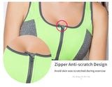 Sports Bra Women Front Zipper Double Inner Cup Push Up Patchwork Tops Female Yoga Fitness Shockproof Vest Sport Bras for Women