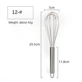 6/8/10/12inch Stainless Steel Egg Stirring Balloon Whisk Manual Egg Beater Mixer Kitchen Baking Utensil Cream Butter Whisk