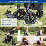 Rolling Walker Wheelchair Combo With Adjustable Seat And Handle
