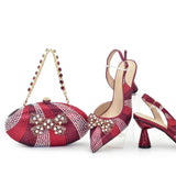 Doershow Lastest Italian Design Fashion Style Ladies Shoes with Matching Bag Set 2026 Nigerian Shoes and Bag Set! HO1-1