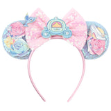 2025 New Style Mickey Minnie Ear Headband Sequin Bows Girl Adult Kids Halloween Party Cosplay Hair Accessories Princess Hairband