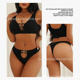 Sexy seamless underwear set push-up bra vest sports breathable push-up set