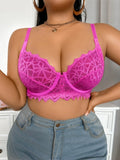High quality lace plus size underwear Women pretty Lace Lingerie rose bra Large size multi C-D Cup comfortable to wear MR3050