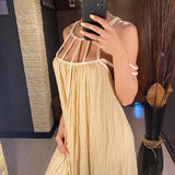 5 Colors Hollow Out Backless Crochet Knitted Tunic Beach Cover Up Cover-ups Beach Dress Beach Wear Beachwear Female Women V5429