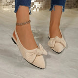 Bow Women Sandals Summer Pointed Low Heel Sandals Women Fashion Baotou Thin Strap High Heels Shoes for Women