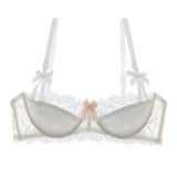 MOYISU French Romantic Lace Comfortable Breathable セクシー Tushy Slim Bra Collection Pure Desire Girls Push Beautiful Underwear SET