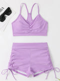 Drawstring Front Shorts Bikinis 2026 High Waist Swimsuit Women Swimwear Female Bathers Bathing Swimming Swim Suit Beachwear