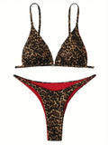 DEKA Leopard Mini Micro Bikini Set Printed Halter Swimwear Women Brazilian Female Swimsuit Two-piece Bather Bathing Suit Swim