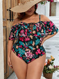 VigoJany 2026 Print Strapped Plus Size Swimwear Women Verge Push Up Large One Piece Swimsuit Beach Chubby Big Bathing Suit
