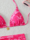Halter Triangle String Bikinis 2026 Women Sexy Printed Swimsuit 3 Pieces Swimwear Female Bathers Bathing Swimming Swim Suit
