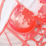 Toucheart Neon Ensemble Sexy Lingеrie Set Tulle Underwear Uncensored Fantasy Set Sheer Lace Garters Fancy Kit Underwear Suit New