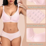 Women's Seamless Bra 3/4 Cup Thin Molded Cup Bra Thin Flattering Plus-size Soft Support Push-up and Comfortable Breathable Bra