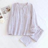 Maternity Pajamas Breastfeeding Clothes Woman Feeding Nightie Autumn Long Sleeve Sleepwear Women's Cotton Wear Pregnant