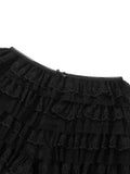 Women's Lace Shorts Ruffle Layered Elastic Waist Short Pants Bloomers Streetwear
