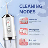 Portable Cordless Teeth cleaning machine Travel Oral Irrigator USB Rechargeable 3 Modes 4 Jet Tips IPX7 Mouth Washing Machine