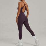 Padded One-Piece Yoga Clothes Sportswear Women's Gym Push Up Workout Clothes Fitness Sports Fitness Wear Yoga Jumpsuit
