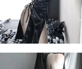 Women Sexy Chinese Traditional Cheongsam Qipao Dress Lingerie High Split Bandage Mini Uniform Dresses Costumes