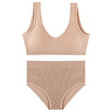 Sexy Lingerie Set Underwear Women Seamless Push Up Sports Bra High Waist Panties Solid Bras Brief Sets Sujetadores Soutien Gorge