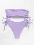 Sexy Bandeau Bikinis 2025 Women Brazilian Swimwear Female Swimsuit Two Pieces Bikini Set Bather Bathing Suits Girls Beach Wear