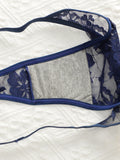 3-Pack Multi-Color Lace Thong Low-Waist Seamless Hollow Easy Wash Quick Dry Comfortable Fitting Underwear C305