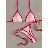 XS - L Halter Mini Micro Thong Bikini Women Swimwear Female Swimsuit Two-Pieces Bikini Set Padded Bather Bathing Suit Swim V7595