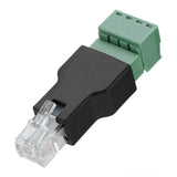 Ethernet Connector RJ11 6P4C Male to 4 Pin Screw Terminal Connector