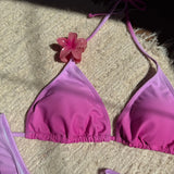 Women tie dye print bikinis sets 3pcs with mesh wrinkled perspective mini skirt swimsuit bathing suit beach outfits biquini