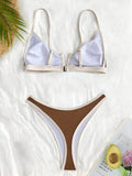 sexy patchwork mini bikinis sets two pieces swimsuit thong swimsuit Swimwear Biquini conjunto de bikini tankini beachwear