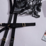 Toucheart Sexy Lingerie Set Mesh Lace Patchwork Sexy Underwear with Ring Waist Seal Women's Underwear Exotic Style Sexy Suit New