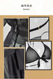 Sexy bikini robe set three-point cardigan robe two-piece set