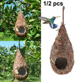 Handwoven Bird House Natural Grass Hanging Bird Nest