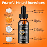 YOUNGCOME Vitamin C Hyaluronic Acid Serum - Daily Hydrating & Radiance-Boosting Facial Essence for All Skin Types 40/60ML