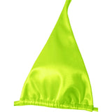Sexy Satin Halter Brazilian Padded Bikini Female Swimsuit Women Swimwear Two-Pieces Bikini Set Bather Bathing Suit Swim V4966S