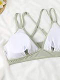 2026 Strappy Triangle Bikinis Women Sexy Swimwear Female High Waist Swimsuit Solid Bathers Bathing Swimming Swim Suit Beachwear