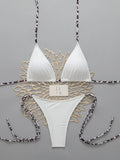 Halter Triangle String Bikinis 2026 Women Sexy Swimsuit Solid Brazilian Swimwear Female Bathers Bathing Swimming Swim Suit