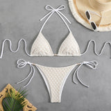 2026 Halter String Bikinis Sexy Triangle Swimsuit Women Plaid Swimwear Female Bathers Bathing Swimming Swim Suit Beachwear