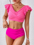 2026 Ruffle Bikinis Women Sexy Swimwear Female High Wasit Swimsuit Bathers Bathing Swimming Swim Suit Beachwear Summer